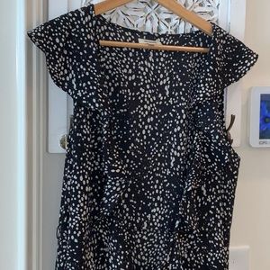 B&W High Low Wrap Dress (L)